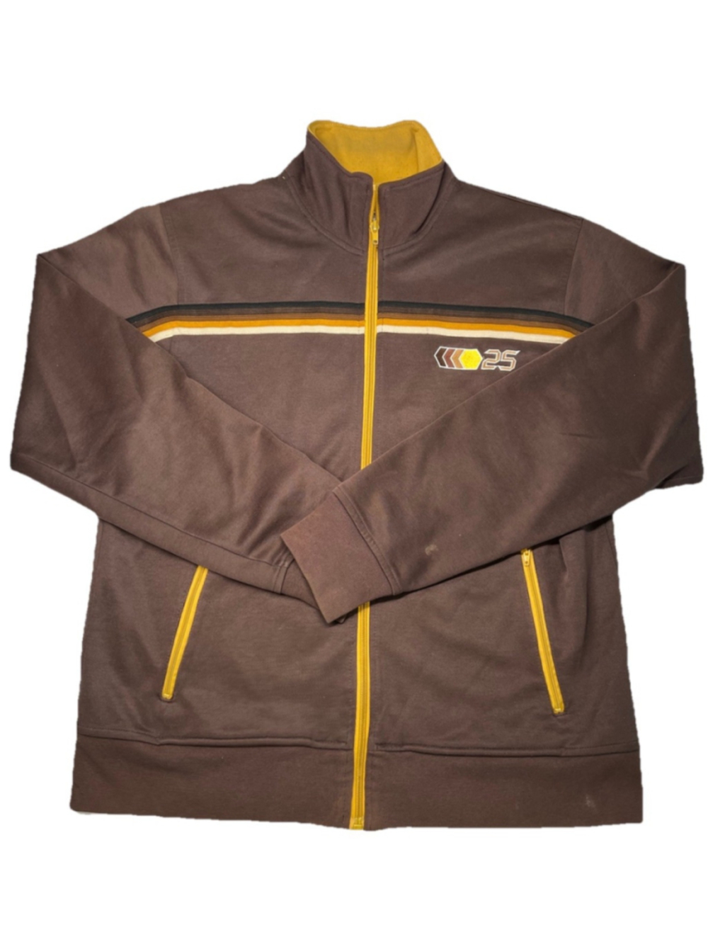 Urban Pipeline Jacket Retro Zip Up Men’s Medium Sporty Skater Brown